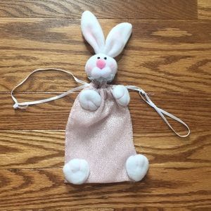 Glitter bunny drawstring bag